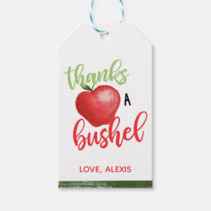 Apple Danke an Bushel Favor Tag Geschenkanhänger