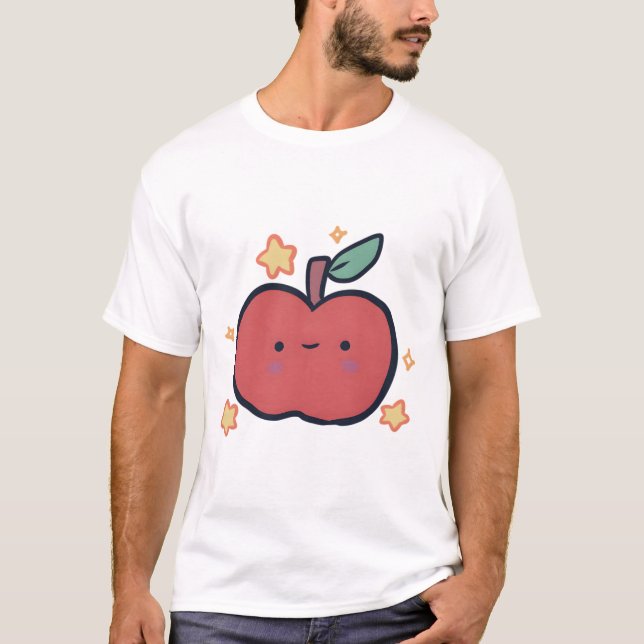 Apple Delight � Süße Tier Art T-Shirt (Vorderseite)