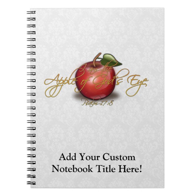 Apple des Auges des Gottes, christlich Notizblock (Vorderseite)