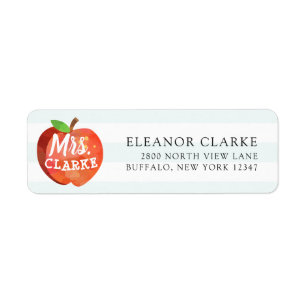 Apple des Lehrers  Angepasstes Namensadresslabel