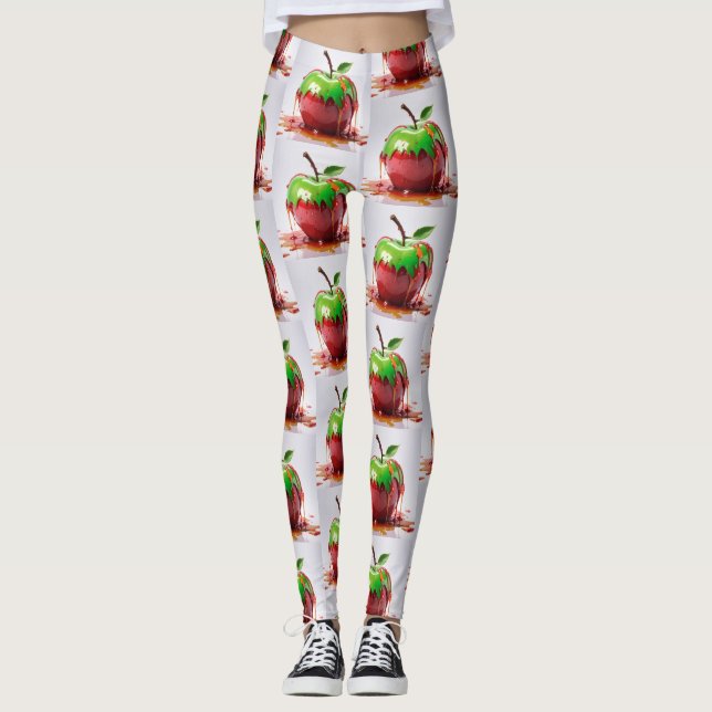 Apple Digital Art Leggings (Vorderseite)