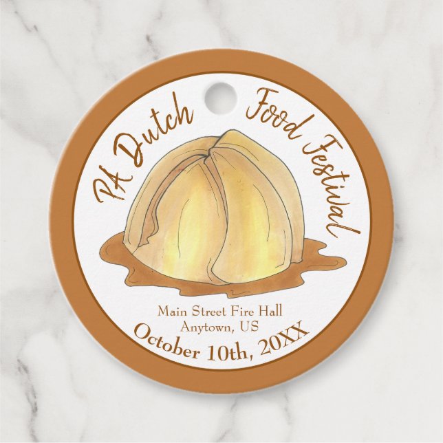 Apple Dumplings Amish Pennsylvania PA Dutch Food Geschenkanhänger (Vorderseite)