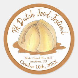 Apple Dumplings Amish Pennsylvania PA Dutch Food Runder Aufkleber