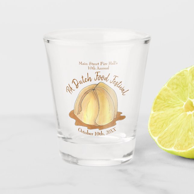 Apple Dumplings Amish Pennsylvania PA Dutch Food Schnapsglas (Vorderseite)