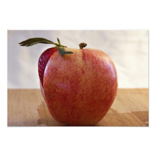 Apple-Erdbeersaftige und einzigartige Fotodruck