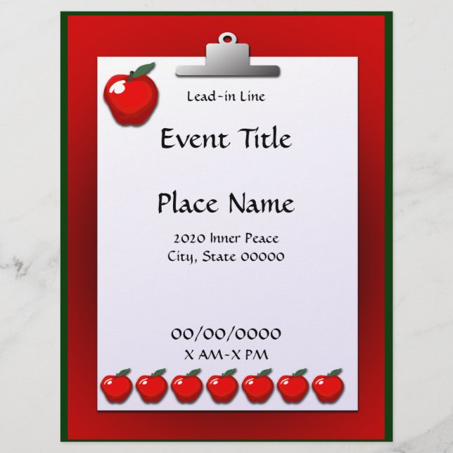 Apple Event Flyer für Schullehrer (Vorne)