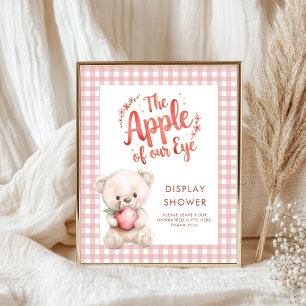 Apple Eye Gingham Baby Shower Shower Shower Poster