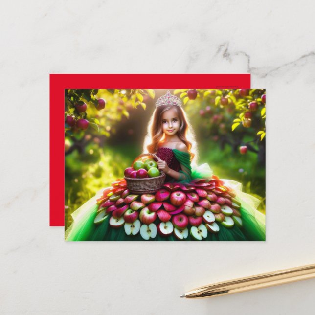 Apple Fairy Postkarte (Vorderseite/Rückseite Beispiel)
