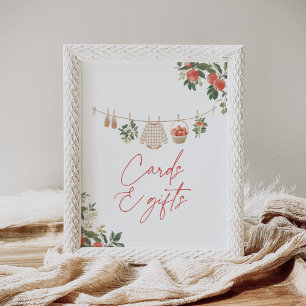 Apple Fall Babyduschkarten und Geschenkschild Poster