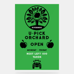 Apple Farm U- Pick-Werbeaktion Acrylschild