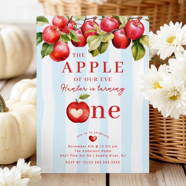 Apple First Birthday Party Einladung (Von Creator hochgeladen)