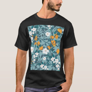 Apple Floral: Blühendes Mustermotiv. T-Shirt
