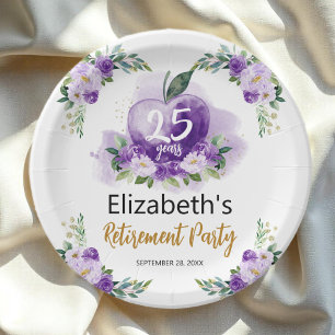 Apple Floral Teacher Retirement Party Pappteller