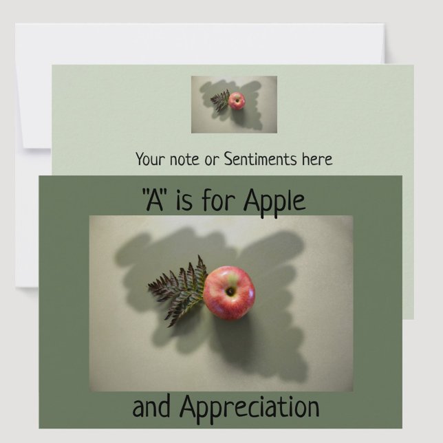 Apple for Apprecive Danke, Ihre Flachkarte Dankeskarte (Von Creator hochgeladen)