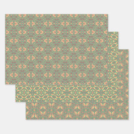 Apple Fruit Abstraktes Vintages geometrisches Must Geschenkpapier Set