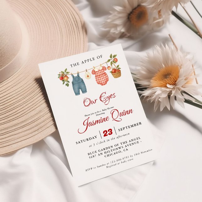 Apple Fruit Fall Babydusche Sprinkle Einladung (Von Creator hochgeladen)