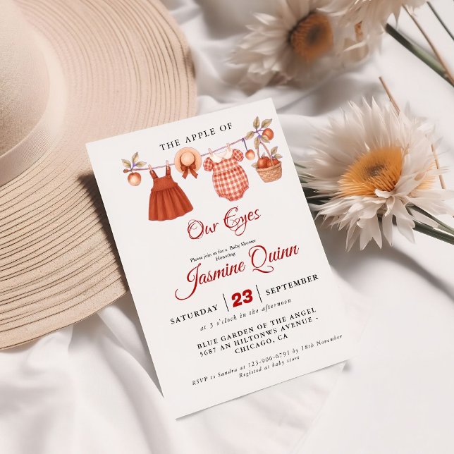 Apple Fruit Fall Babydusche Sprinkle Einladung (Von Creator hochgeladen)