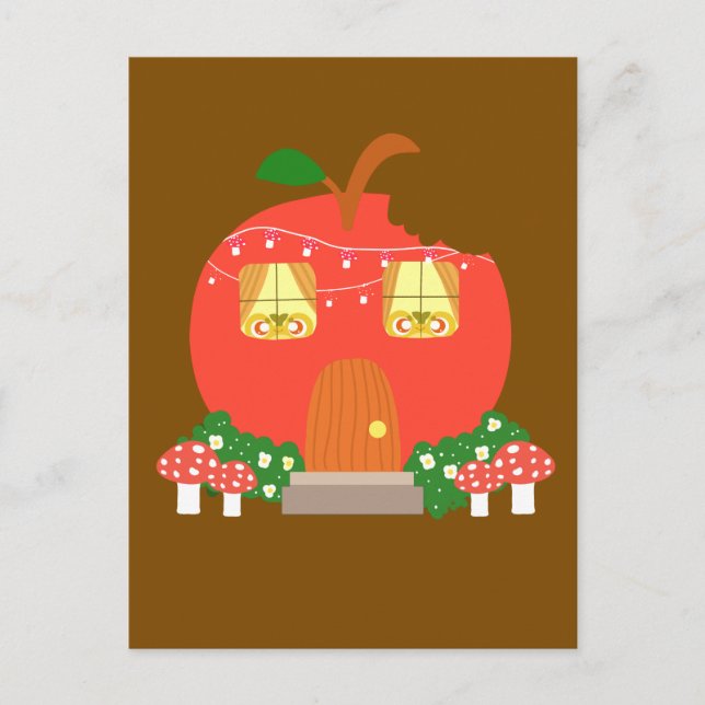 Apple Fruit Frog House Postkarte (Vorderseite)