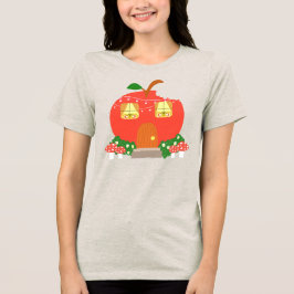 Apple Fruit Frog House Tri-Blend Shirt