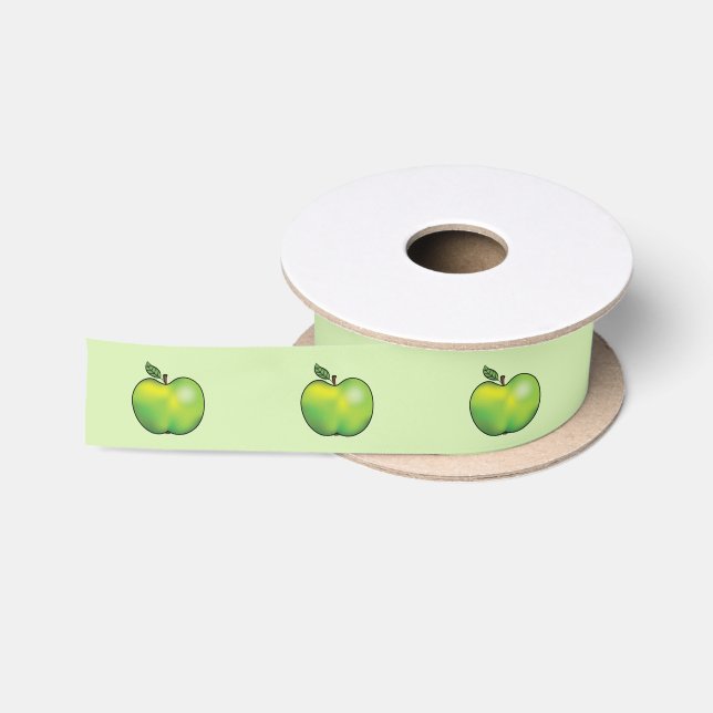 Apple Fruit Illustration zum grünen Cartoon Satinband (Spule)