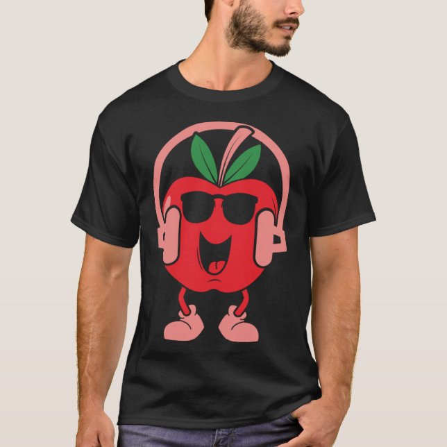 Apple Fruit Niedlich Fruit Eater Korb Picker T-Shirt (Vorderseite)