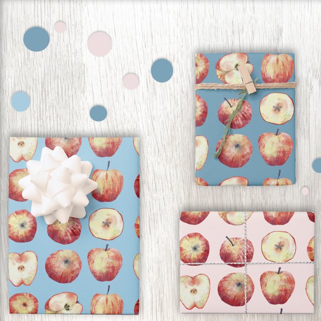 Apple Fruit Watercolor Geschenkpapier Set (Von Creator hochgeladen)
