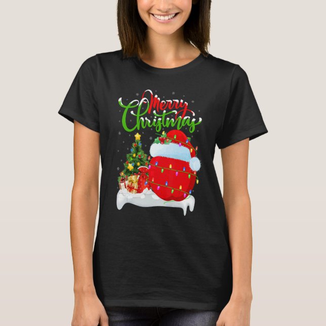 Apple Fruit   Xmas Decorations Santa Apple Christm T-Shirt (Vorderseite)