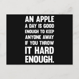 Apple Funny Zitat. sarkastischer Witz sarkasti Postkarte