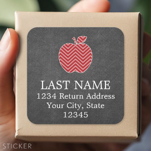 Apple für benutzerdefinierte Lehrer mit trendy Zic Quadratischer Aufkleber