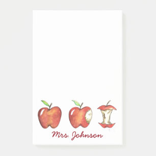 Apple für die Lehrerin Äpfel Geschenk Post-it Klebezettel