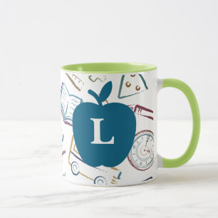 Apple für die Teacher Custom Monogram Tasse