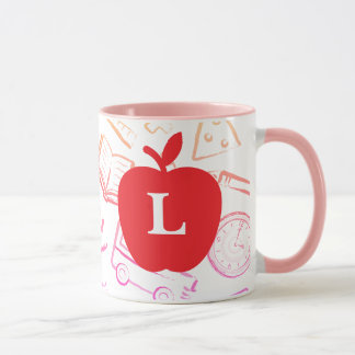 Apple für die Teacher Custom Monogram Tasse