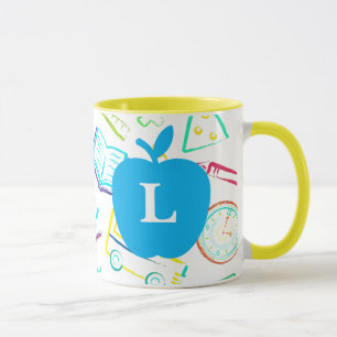 Apple für die Teacher Custom Monogram Tasse