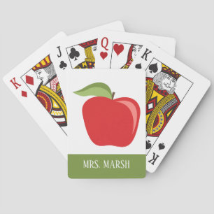 Apple für maßgeschneiderte Lehrer mit modernem App Spielkarten