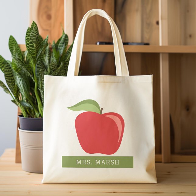Apple für maßgeschneiderte Lehrer mit modernem App Tragetasche (Custom Tote Bag)