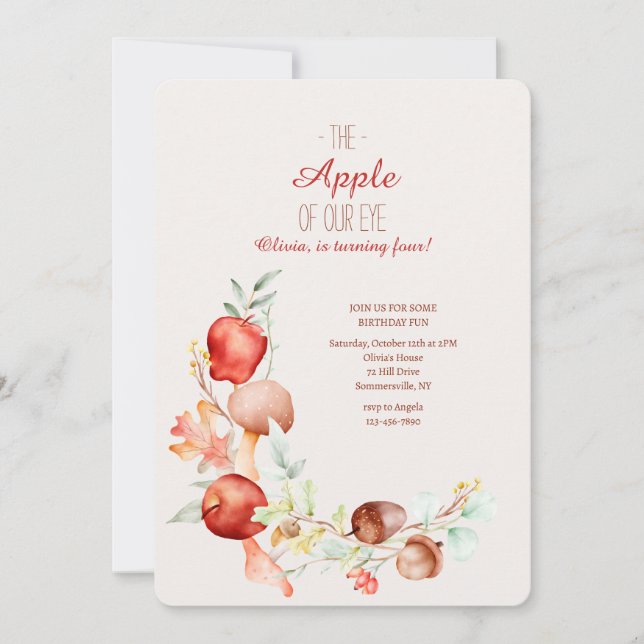 Apple Geburtstag  Einladung (Vorderseite)