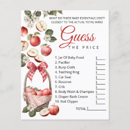 Apple & Gingham Baby Shower Raten Sie das Preisspi Flyer