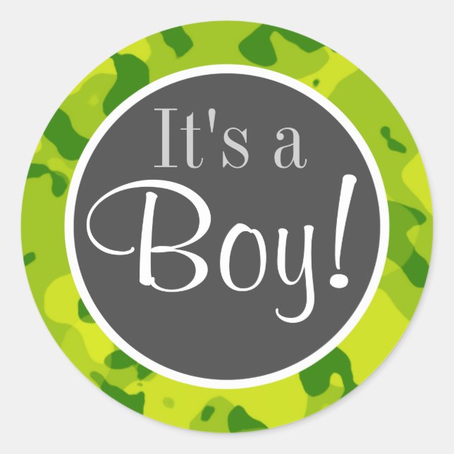 Apple Green Camouflage; Camouflage Runder Aufkleber (Vorderseite)