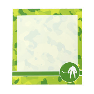 Apple Green Camouflage; Hockey Notizblock