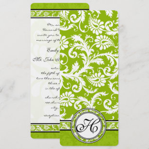 Apple Green Damask Einladung