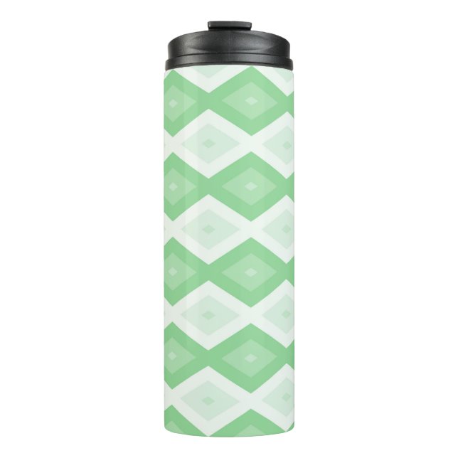Apple green diamond pattern thermosbecher (Vorderseite)