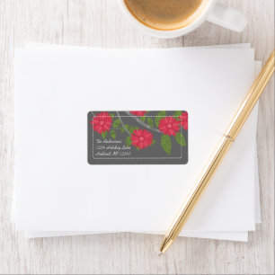 Apple Green Fuchsia Charcoal-Rücksendeadresse-Etik Adressaufkleber
