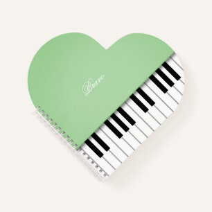 Apple Green Grand Piano Music Tastatur nach Maß Notizbuch