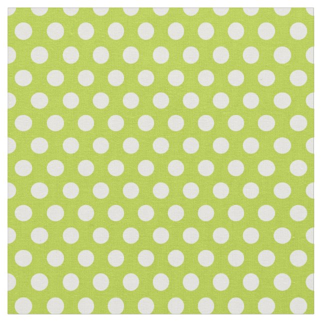 Apple Green Polka Dots Stoff (Nahaufnahme)