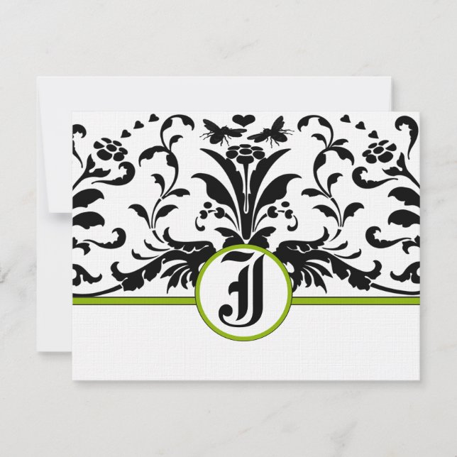 Apple Green Response Card- RSVP Karte (Vorderseite)