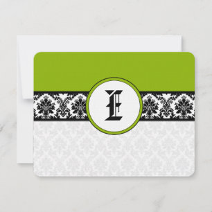 Apple Green Response Card - Text auf Matt Side RSVP Karte