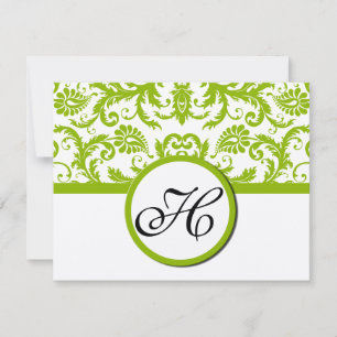 Apple Green Response Card - Text auf Matt Side RSVP Karte