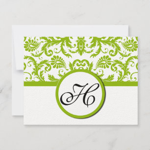 Apple Green Response Card - Text auf Matt Side RSVP Karte