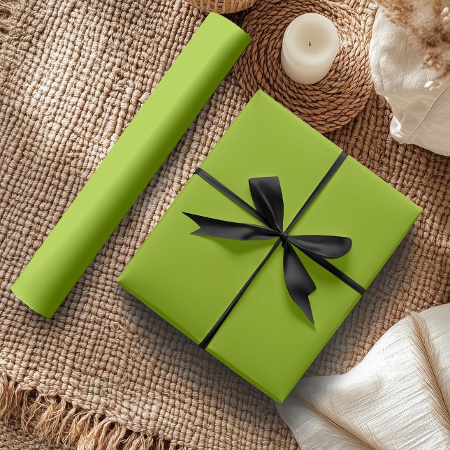 Apple Green Solid Color | Classic | elegant Geschenkpapier (Von Creator hochgeladen)