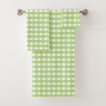 Apple Green und White Gingham Karo